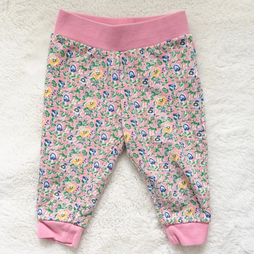 Ralph Lauren Baby Cotton Blend Floral Jogger Sweatpants size 12 mos